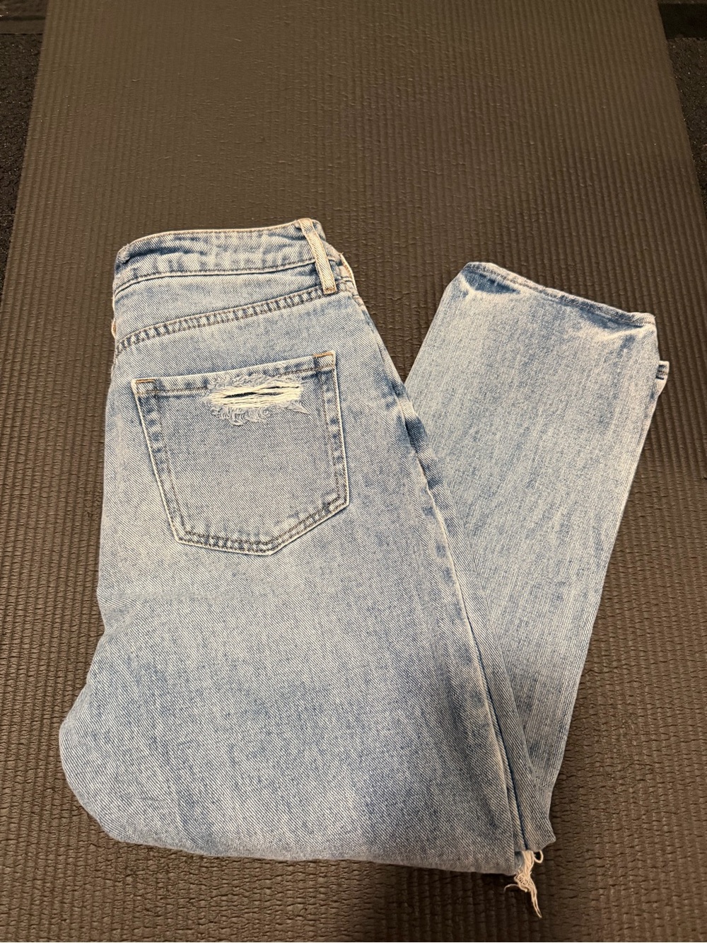 PacSun Light Blue Women's High-Rise Straight Jeans
